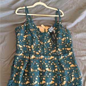 City Chic Emerald Lace Dress